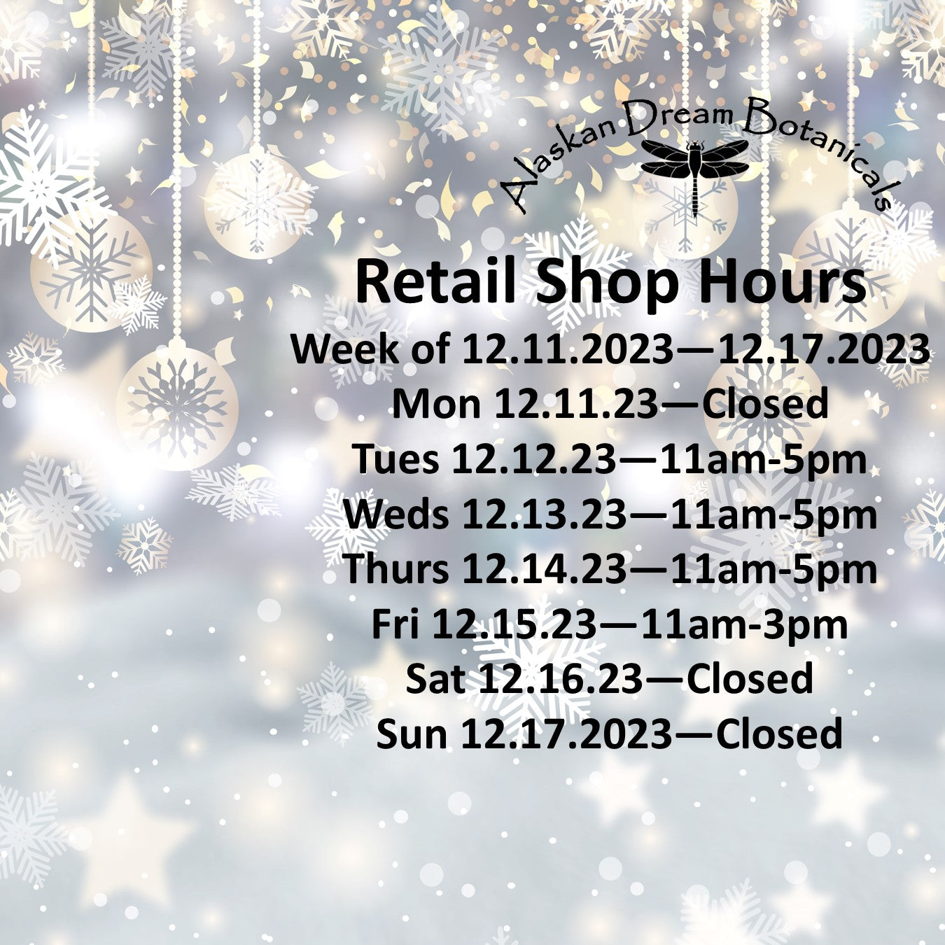 Wasilla Store Hours Alaskan Dream Botanicals