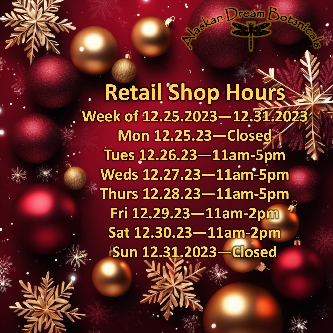 Wasilla Store Hours Alaskan Dream Botanicals