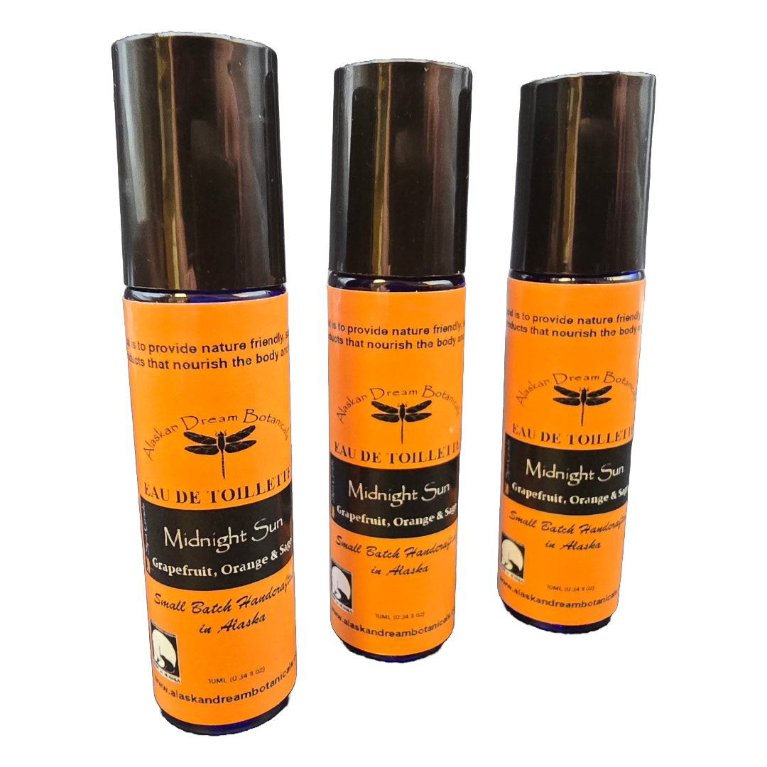 Midnight Sun Spa Grade Roll on Cologne/Perfume - Alaskan Dream Botanicals
