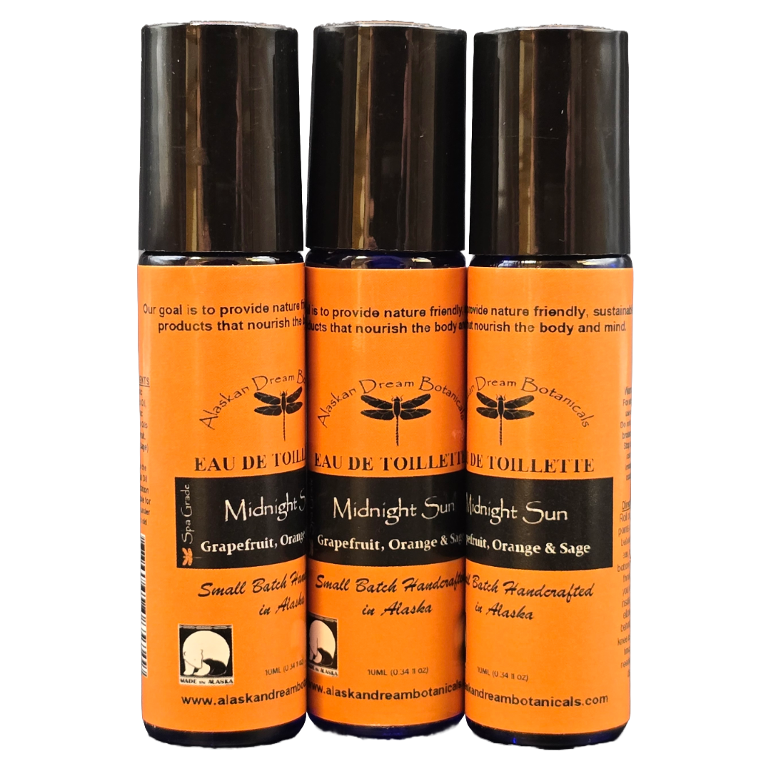 Midnight Sun Spa Grade Roll on Cologne/Perfume - Alaskan Dream Botanicals