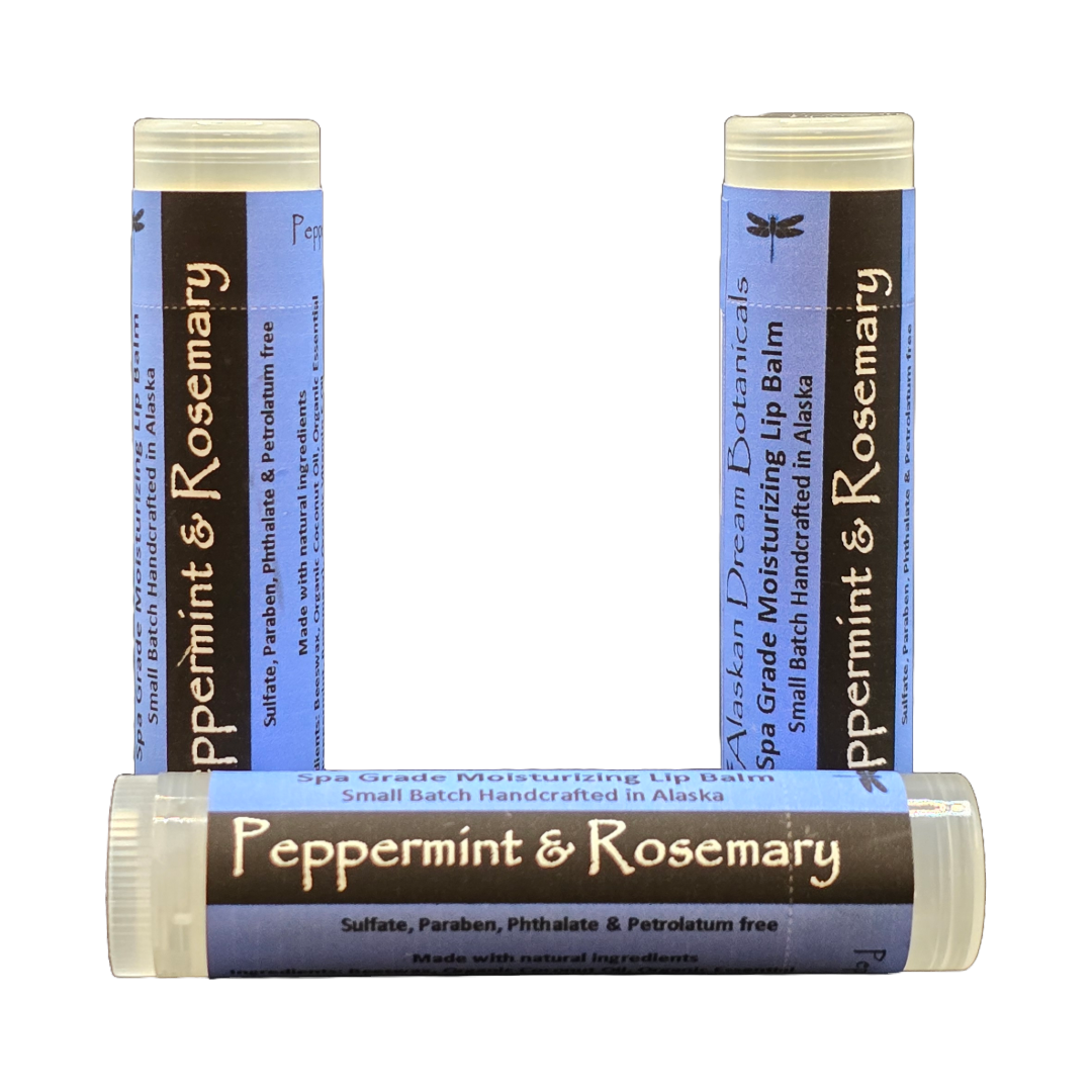 Peppermint & Rosemary Spa Grade Lip Balm - Alaskan Dream Botanicals