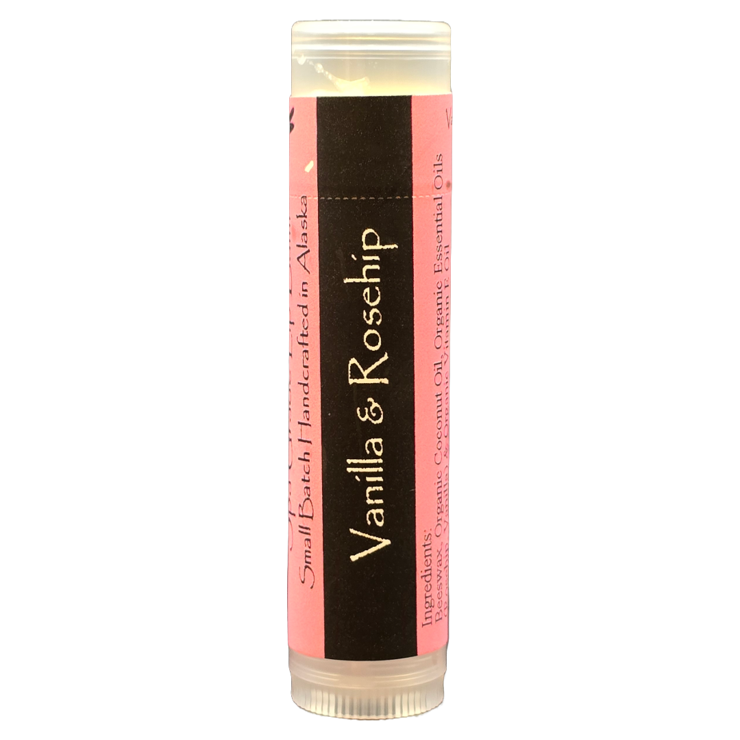Vanilla & Rosehip Spa Grade Lip Balm - Alaskan Dream Botanicals