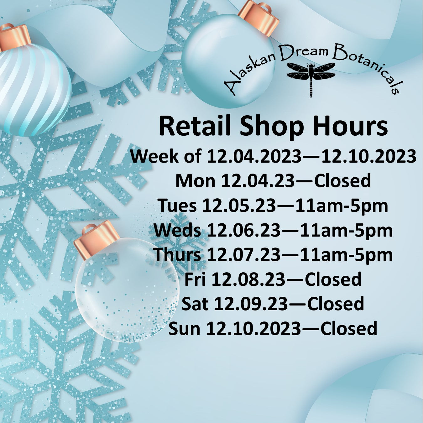 Wasilla Shop Hours