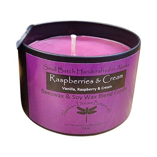 Raspberries & Cream Candle - 7.5oz Tin
