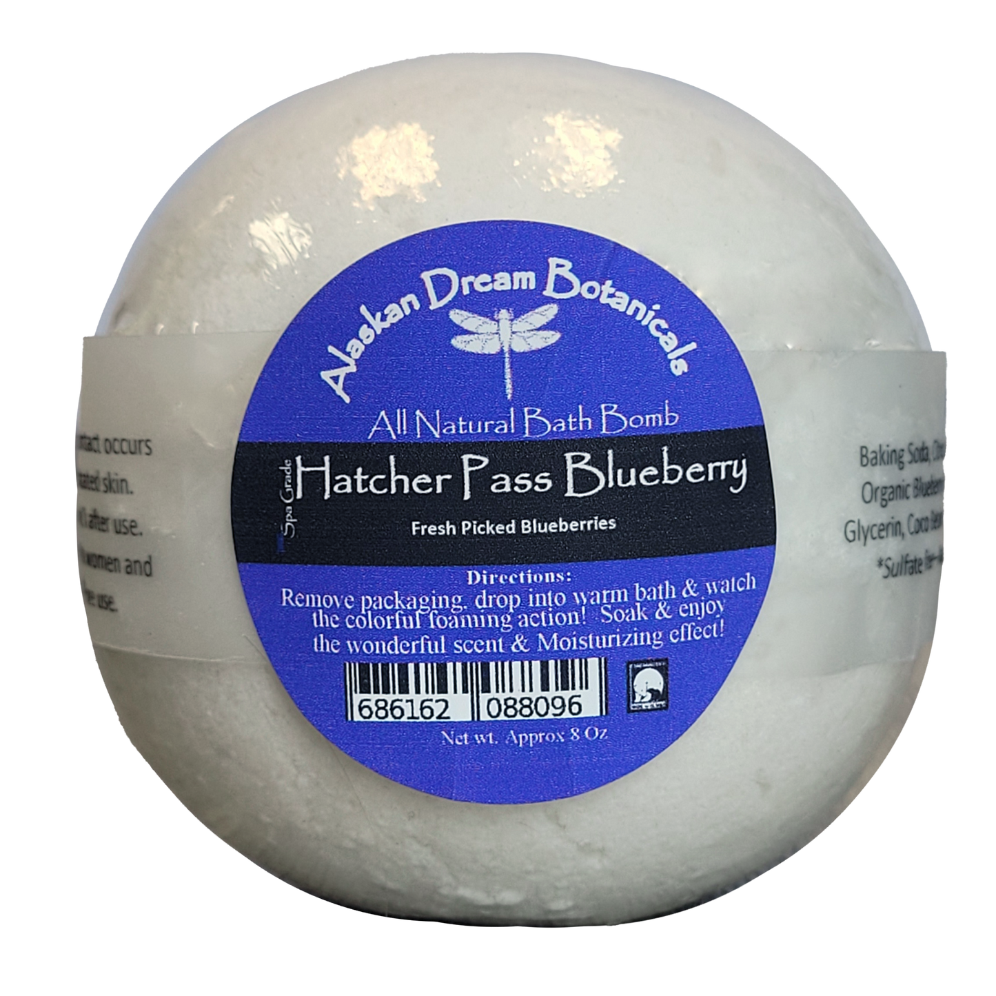 Hatcher's Pass Blueberry Spa Grade Bath Bomb