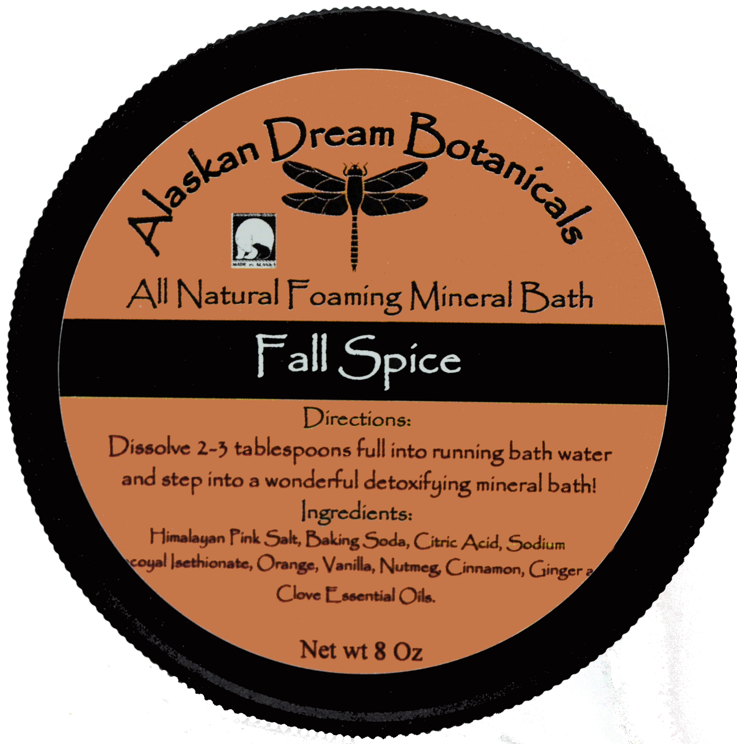 Fall Spice Spa Grade Foaming Mineral Bath - Alaskan Dream Botanicals